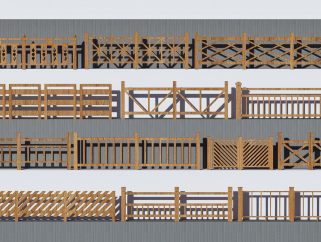 现代护栏 木艺栏杆 镂空栏杆 木艺护栏